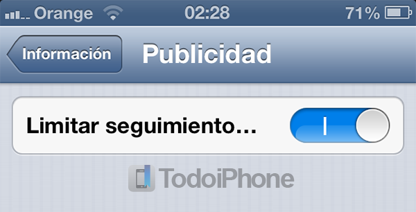 iOS 6 Limitar Seguimiento