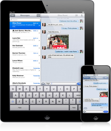 iMessage iPad-iPhone