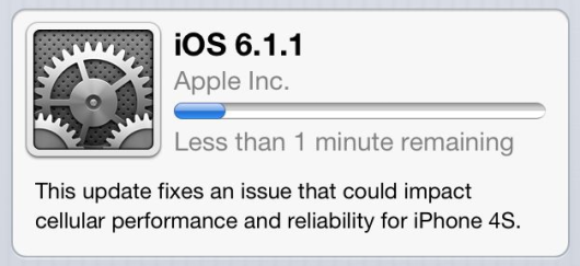Actualización iOS 6.1.1 iPhone 4S